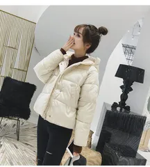 フード付き 中綿ジャケット レディース ショート ジャケット コート 中綿 ブルゾン 無地 シンプル 冬 アウター 厚手 あったか 暖かい 防寒 mlxz16