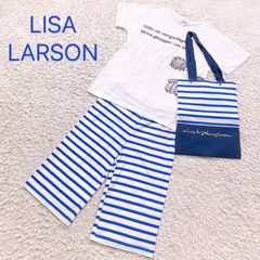 【新品タグ付き】Wacoal　LISA LARSON　ワコール　リサラーソン　パジャマ　ルームウェア　リラックスウェア　上下セット　セットアップ　３点セット　バッグ付き　ブルー　ボーダー　ハリネズミ　肌に優しいパジャマ　綿100％　パジャマパーティー　女子会