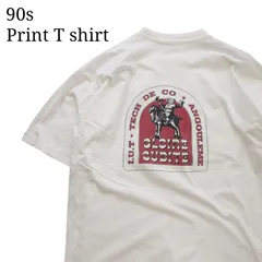 【90s】古着 プリントTシャツ シングルステッチ ホワイト 白 両面