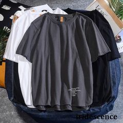 Tシャツ メンズ 半袖Tシャツ ゆったり サマーTシャツ 白 クルーネック カットソー 半袖 夏Tシャツ ゆったりTシャツ 黒 お洒落 着まわし