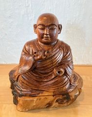 樹齢470年大師松 木彫り 弘法大師像 岳峰刻