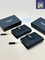 【今日特価】YSL サンローラン ショート三折財布 優れた皮革質感を持ち、実用的な内部設計でファッション性に富む