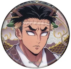 【中古】バッジ・ビンズ 悲鳴嶼行冥(アップ) 「鬼滅の刃 アニメ伍周年記念祭～後夜祭～ in ufotable Cafe×マチ★アソビCAFE×ufotable DINING 辰年ランダム缶バッジ」