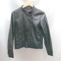 ◇ URBAN RESEARCH Sonny Label ノーカラー　ジップアップ　シンプル 長袖 ライダース サイズ38 ブラック レディース E  【1304050032172】