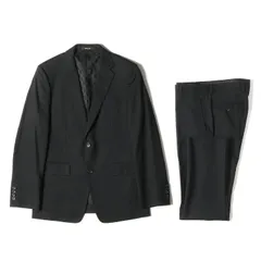 美品 COMME CA MEN コム サ メン シャドーストライプ サイズ：46 テーラードジャケット & スラックス パンツ セットアップ スーツ ウール ブラック 黒 シンプルのサムネイル