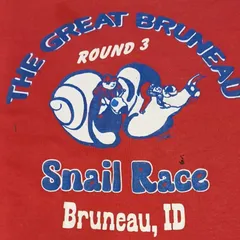 【VINTAGE】90`s Fruit of the Loom THE GREAT BRUNEAU Snail Race T-Shirts