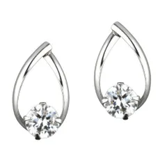 【特価商品】151136553204 キュービックジルコニア ピアス K10ホワイトゴールド(WG) ヨンドシー) canal4℃(カナル