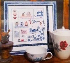 🟦⬜🟥クロスステッチ チャート 図案 ⭐Couleur d'Etoile 🔷Jour de brocante🔷◆今日はフリマの日♪◆ フランス 輸入クロスステッチ 刺繍 可愛い 女の子 星