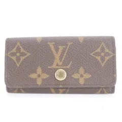 美品 ルイヴィトン RFID付 モノグラム ミュルティクレ4 M82923 レザー キーケース 4連 キーリング ブラウン レディース RUE CP6-9【中古】