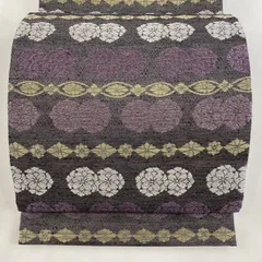 新品】反物高級三眠蚕糸小紋パープル