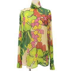 HERMES エルメス by Martin Margiela マルジェラ期 スリーブレス ハイネック トップス レディース カシミヤウール シルク オレンジ 40 HERMES エルメス by Martin Margiela マルジェラ期 スリーブレス
