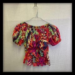 美品 KENZO ケンゾー 総柄 セットアップ  ブラウス スカート S〜M インパクト◎ レトロで可愛い！