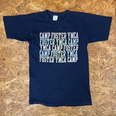 USA製 ’80s Champion プリントTシャツ S ネイビー トリコタグ 80年代 チャンピオン ヴィンテージ 半袖 ユーズド USED 古着 MADE IN USA