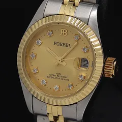 FORBEL 24k 腕時計 ヴィンテージ FORBEL K24ダイヤモンドペアウォッチ高級腕時計(男女ペア