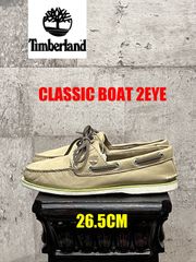 ティンバーランド ポルトガル製 CLASSIC BOAT 2EYE レザー デッキシューズ 26.5cm A5QVG クラシック ボート 2アイ Timberland モカシン