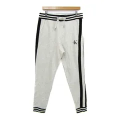 カルバンクラインジーンズ スウェットパンツ ジョガーパンツ ボトムス メンズ Sサイズ ホワイト系×ブラック Calvin klein Jeans 【中古】