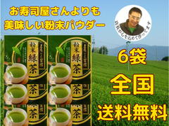 国産緑茶 粉末パウダー 30ｇ入り 6パック