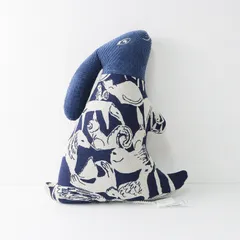 【値下げ】未使用 ミナペルホネン mina perhonen pi0377 usagi cushion うさぎクッション life puzzle /ブルー ぬいぐるみ【2400013970983】のサムネイル