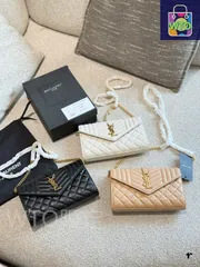 【今日特価】YSL Saint Laurent New Envelope Bag Small Grain Embossed Leather - YSL サンローラン 新款エンベロープバッグ スモール 粒面圧印レザー-WTO輸入