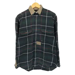 エディーバウアー Eddie Bauer 90S 襟コーデュロイ チェックシャツ コーデュロイリメイク メンズ import：M 