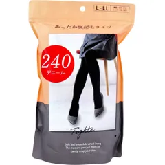 【3セット】あったか裏起毛タイツ 240デニール ブラック L-LL 1枚入