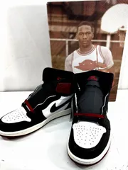 s25t-0728y【中古】【未使用】NIKE AIR JORDAN 1 RETRO HIGH OG Black Toe　ナイキ　エアジョーダン 1 レトロ　ハイ　オージー　メンズ　DZ5485-106　26.5cm