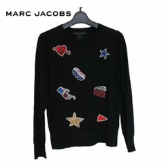 新品】確実正規品 MARC JACOBS スパンコール ワッペン ニット ブラック