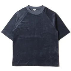SCYE BASICS サイ ベーシック Tシャツ サイズ:38 ベロア ラグラン クルーネックTシャツ Cotton Velours Laglan Sleeve Shirt ベルベット ネイビー 紺 トップス カットソー 半袖 日本製 ブランドのサムネイル
