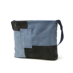 ホーボー ショルダーバッグ hobo DELIVERY BAG UPCYCLED CORDUROY コーデュロイ 斜めがけ A4 7L 日本製 メンズ レディース HB-BG3512 ネイビーのサムネイル