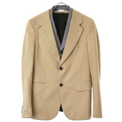 COMME des GARCONS HOMME PLUS コム デギャルソンオムプリュス 24SS レイヤードデザインウールジャケット  ベージュ グレー XS