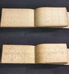 家紋 模様 着物デザイン 図案◆伊呂波早引紋帳大全◆紋様 古代文様 草花 花鳥ほか 絵入絵本 明治時代物 横本 銅版画  一閑張 骨董 古美術 古文書 古書#和本～江戸屋～
