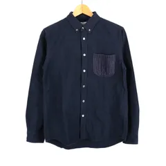 ビームス 長袖シャツ トップス ニットポケット 日本製生地 メンズ Sサイズ ネイビー BEAMS 【中古】のサムネイル