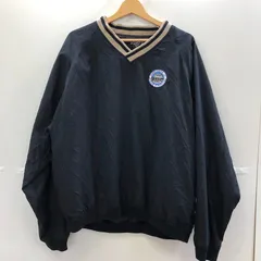 ULTRACLUB ナイロンプルオーバー ジャケット シャツ ロゴ刺繡 MYANMAR製 メンズ L ブラック