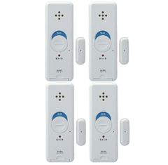貼るだけ  窓ピタッアラーム 衝撃＋開放検知式(ダブル検知タイプ) ４個  ホワイト ASA-W13-N2P(W)×２