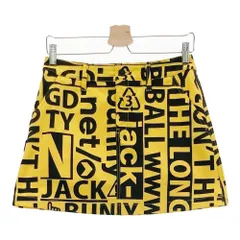サイズ：1 JACK BUNNY ジャックバニー  インナー付き スカート ロゴ総柄 イエロー系 [240101288108]# ゴルフウェア レディース ストスト