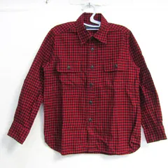 ポロバイラルフローレン 長袖シャツ コットン トップス 赤 黒 キッズ 男の子用 120サイズ レッド×ブラック Polo by Ralph Lauren 【中古】