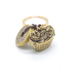 元宝 貔貅 銅製キーホルダー ミニチュアサイズ