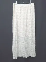 ◇ ⊂ Simplicite シンプリシテェ レース ロング タイト スカート ホワイト レディース E  【1505290037549】