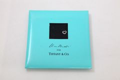 【未使用品】TIFFANY&Co. ハート ハンカチ 黒 ブラック ティファニー 綿100％