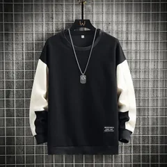 トップス トレーナー メンズ 長袖 配色 クルーネック スウェット おしゃれ 通学 カジュアル Tシャツ 通勤 部屋着 運動着 春夏秋qcwzl51
