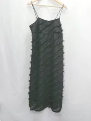 ◇ ◎ 未使用●⊂ MAISON BREEZEメゾンブリーズ キャミソール 長袖 ロング丈 ワンピース サイズF ブラック系 レディース E  【1505130009620】のサムネイル