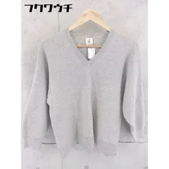 ◇ 6(ROKU) BEAUTY&YOUTH UNITED ARROWS Vネック コットン ニット 長袖 セーター グレー レディース 【中古】 【1102250020728】