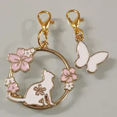 【88】ミニサイズ♡ファスナーチャーム♡猫♡2個セット♡