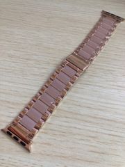 38/40mm アップルウォッチ バンド 調整器具付属 ベルト ステンレス Apple Watch ピンク×ピンク 38-P×P