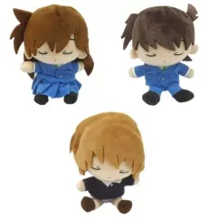 【中古】キーホルダー・マスコット(キャラクター) 毛利蘭＆工藤新一＆灰原哀 おすわりぬいぐるみ(マスコット) 「名探偵コナン/名探偵コナン ゼロの日常 /名探偵コナン 犯人の犯沢さん」 3作品同時発売記念 応募者全員サービス