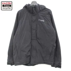 00s Columbia 無地 フード 中綿 ナイロンジャケット メンズ 表記Lサイズ