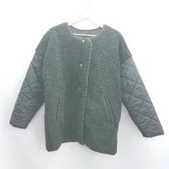 ◇ ⊇ <!-利用不可文字-!>J.EVERY ボア キルティング リバーシブル 長袖 ブルゾン サイズF ブラック レディース E  【1503060020494】