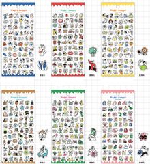 シール ハッピースナッピーステッカー miw_82131_82136set 全6柄セット Happy snappy sticker シートシール ステッカー マインドウェイブ mindwave ステッカー マインドウェイブシールおすすめシール 透明PET素材