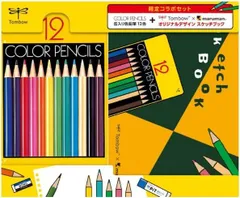 色鉛筆 12色 限定 トンボ NQ缶マルマンセット スケッチブックセット モノ 油性 図案 スケッチブック コラボ PCA-281 ZUAN 数量限定 お絵描き お買い得 小学生 写生 缶入り Sketch Book ＭＯＮＯ ＰｉＴ