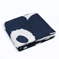 新品 マリメッコ デュベカバー 掛け布団カバー シングル 150×210cm Unikko ウニッコ ホワイト×ダークブルー 070517 851のサムネイル